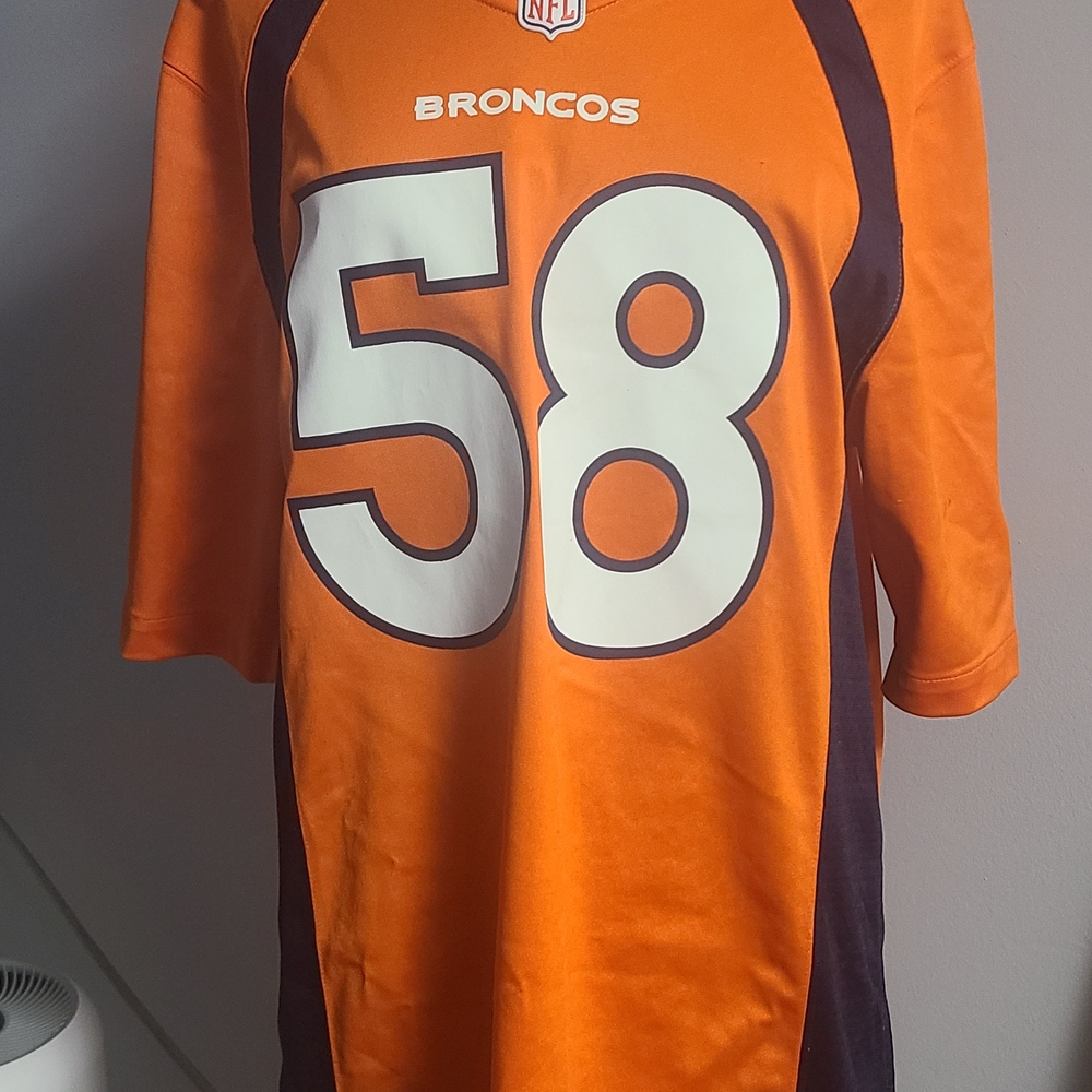 Nike Orange and Black Men's Jersey